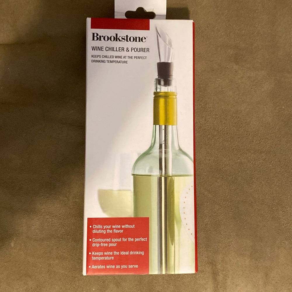Brookstone wine chiller and pourer
